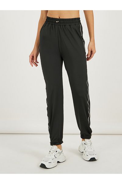 Styli Contrast Side Seam Cuff String Detail Joggers