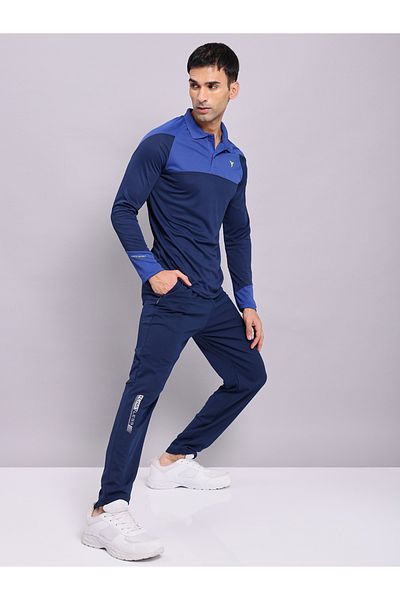 Technosport By Styli Solid 4-Way Stretch Track Pants