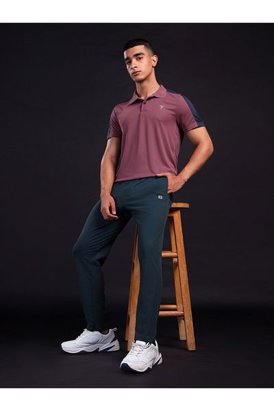 Technosport By Styli بنطال رياضي سادة بقصّة Slim Fit مع رباط