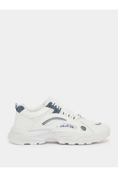 Styli Textured Lace Up Chunky Sole Sneakers