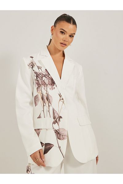 Styli Regular Length Regular Fit Floral Print Blazer