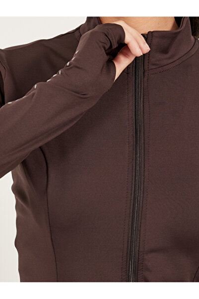 Styli Brown Solid Activewear Set
