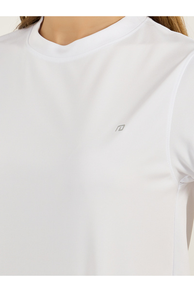 Styli Logo Round Neck Basic Short Sleeves Top