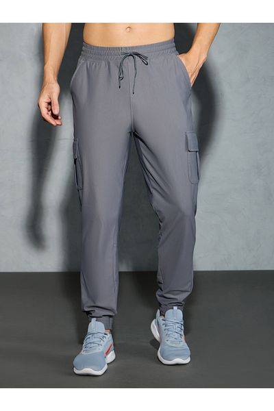 Technosport By Styli Solid 4-Way Stretch Cargo Pants