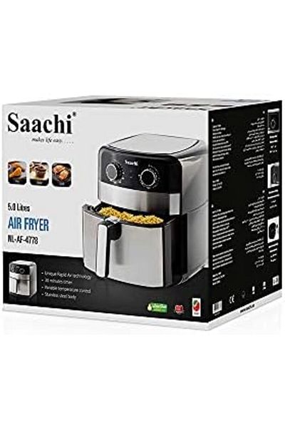 SAACHİ Saachi Air Fryer 5.0 Liter NL-AF-4778-BK with Variable Temperature Control, Silver