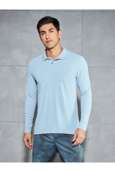 Technosport By Styli Solid Polo T-Shirt with Pocket Detail