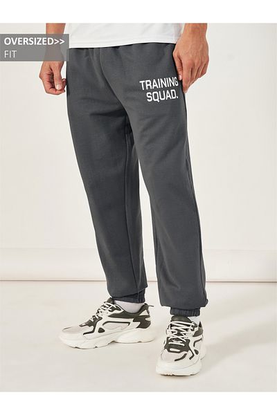 Styli Eco Earth Slogan Print Oversized Training Joggers