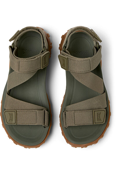 CAMPER Women's Green Summer Hook And Loop Sandals Lightweight Soft Flat Sole DriftTrail