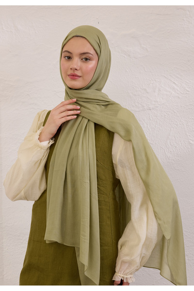 Fresh شال فيسكوز ناعم كاكي