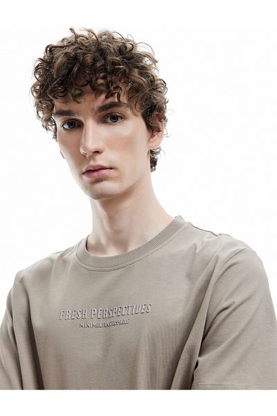 Koton Tricou cu mânecă scurtă imprimat din bumbac cu decolteu rotund