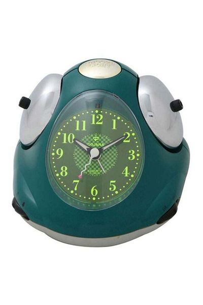 dojana Analog Alarm Clock Yellow/Green/Silver