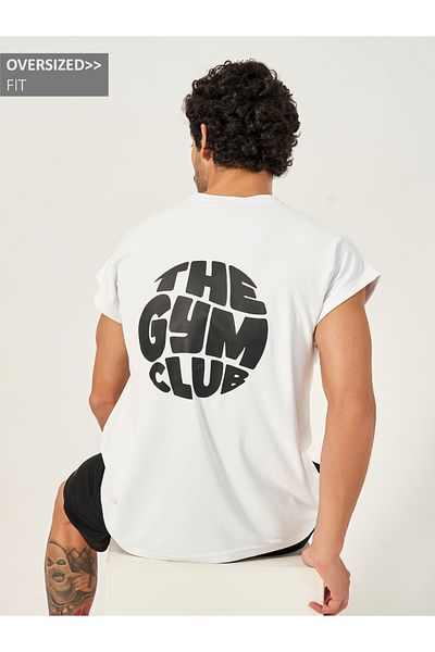 Styli Pique Knit Oversized Back Graphic T-Shirt