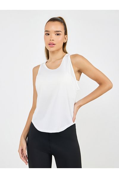 Styli Textured and Underarm Open Mesh Detail Tank Top