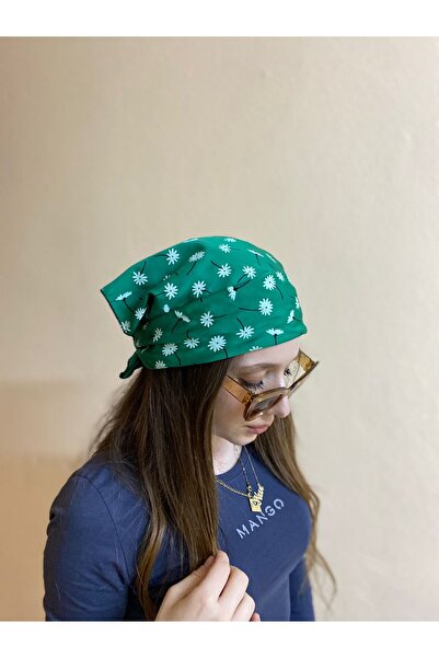 sema aksesuar Μπαντάνα με σχέδιο πράσινης χαμομήλλας - Φουλάρι