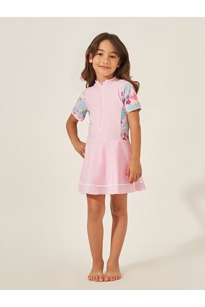 Styli Kids Floral Short Sleeves Swimsuit