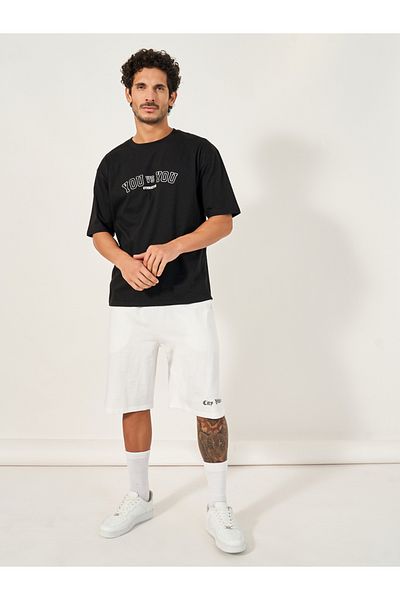 Styli Oversized Varsity Slogan Training T-Shirt