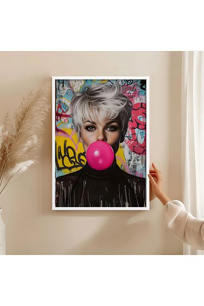 HOMEPACK Single Wooden Framed Painting One Piece Poster Painting Tk/Exclusive003