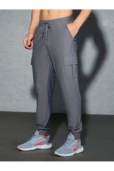 Technosport By Styli Solid 4-Way Stretch Cargo Pants