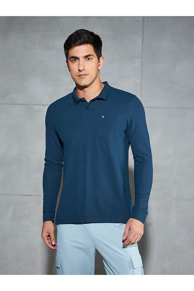 Technosport By Styli Solid Polo T-Shirt with Pocket Detail