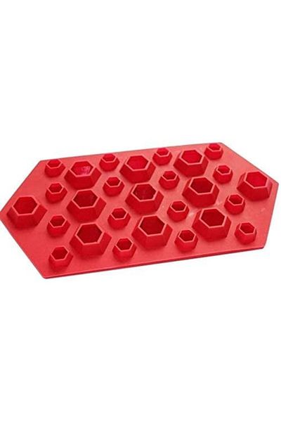 Selecto Bake ice cube tray, silicone, red, 23 x 12 x 2.3 cm