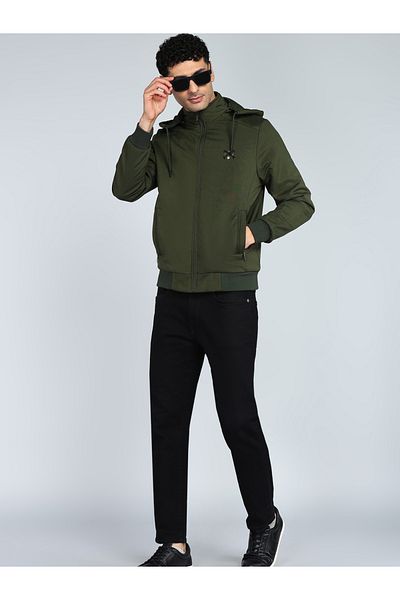 Fort Collins By Styli Front Zipper Lightweight Hooded Jacket