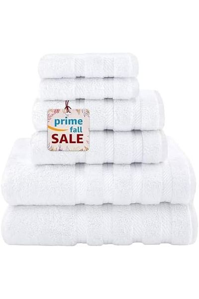 Safi Plus Bath Towel Set Premium Quality [Pack of 6] 100% Combed Cotton 600 GSM, Super Soft & Absorbent Finger