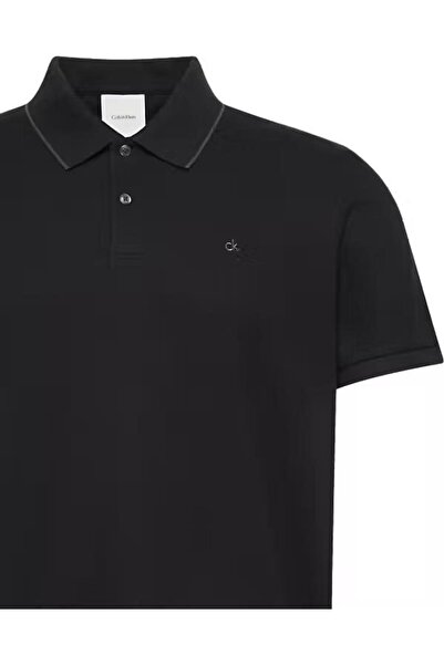 Calvin Klein Klasická piké košile s lemováním z jemného hedvábí