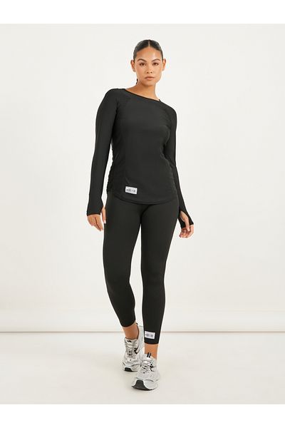Styli Gymspire Edition - Label Mesh Insert Long Sleeve Top