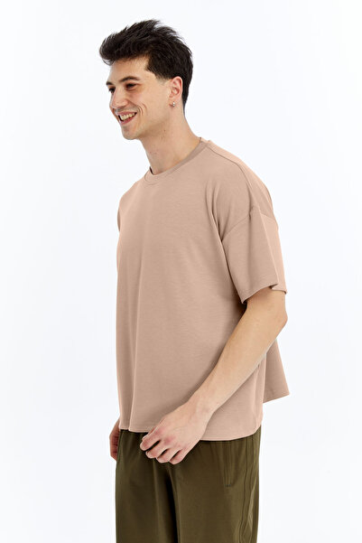 KRAVEN Men's Modal T-Shirt Oversize Comfortable Loose Fit T-Shirt Heavy Fabric Easy to Wrinkle Free Ironing