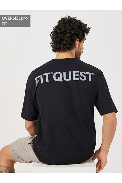 Styli Oversized Back Slogan Workout T-Shirt