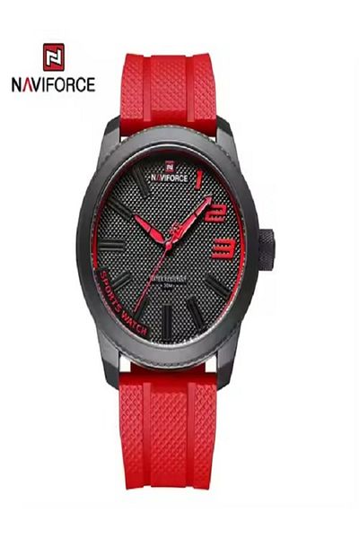 Naviforce Silicone Band Sport Waterproof Watches for Men Casual Quartz Wristwatch Shockproof Design Male Clock