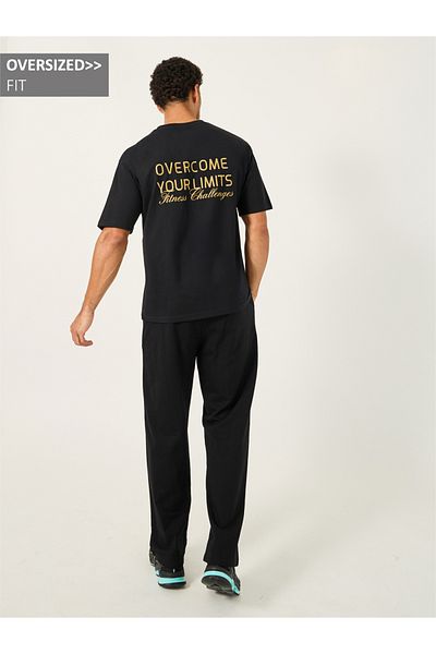 Styli Oversized T-Shirt and Slogan Print Joggers Training Set