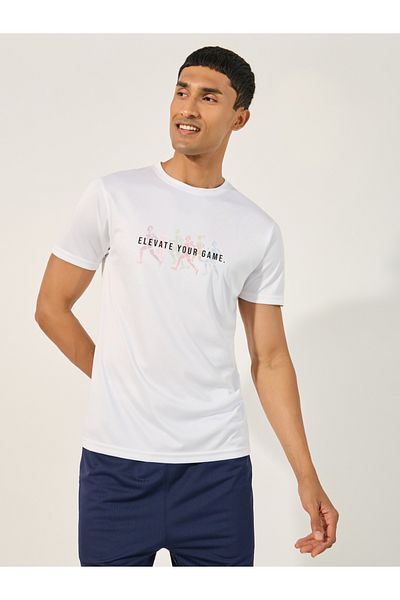 Styli Slogan Print Short Sleeve Running T-Shirt