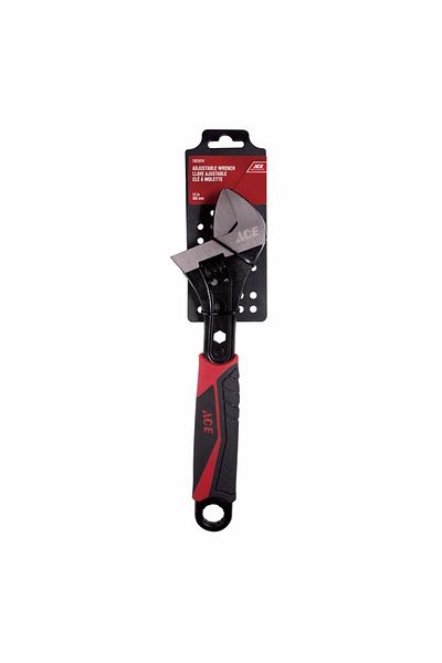 ACE Steel Adjustable Wrench W/TPR Grip (30 cm)