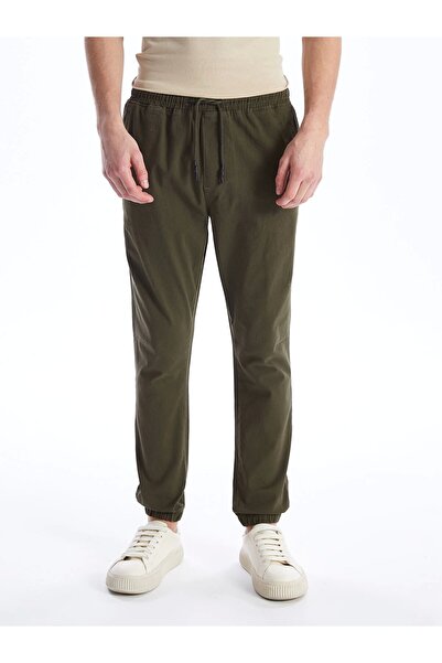 LC Waikiki Ανδρικό παντελόνι Jogger XSIDE Khaki Slim Fit Gabardine