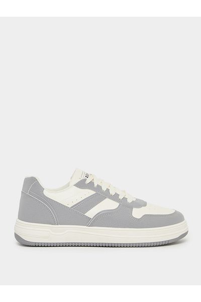 Styli Color Block Paneled Lace Up Sneakers