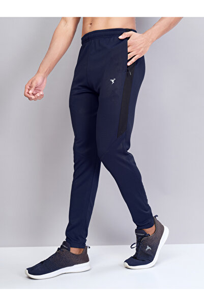 Technosport By Styli Men Solid Slim Fit Track Pants with TECHNO DRY