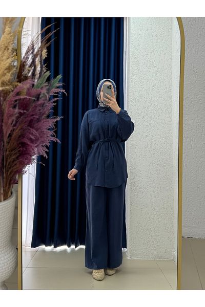 Mihra Seronia Casual Σετ με μονή τσέπη-AS476 Navy Blue