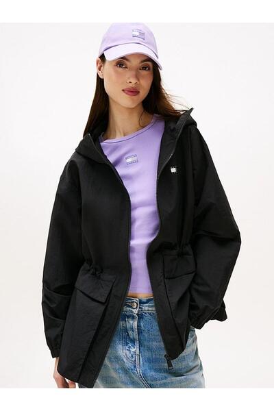 Tommy Hilfiger Kurtka wiatrówka z kapturem TJW MIDI