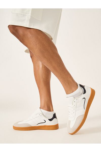 Styli Retro Sole Low Top Lace Up Sneakers