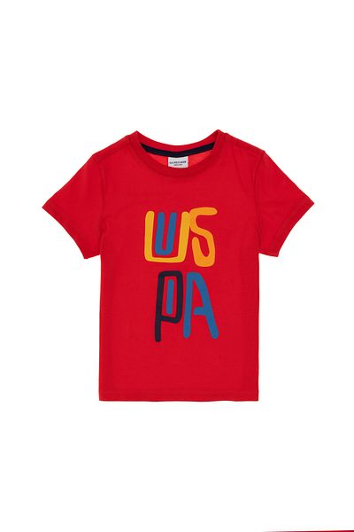 U.S. Polo Assn. Boy's Red Crew Neck T-Shirt 50307271-Vr030
