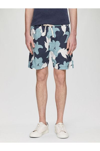 QS by s.Oliver Q/S by s.Oliver Men's shorts with floral print, Navy blue