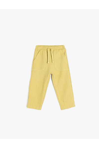 Koton Pockets detail, textured, drawstring, cotton, jogger sweatpants.