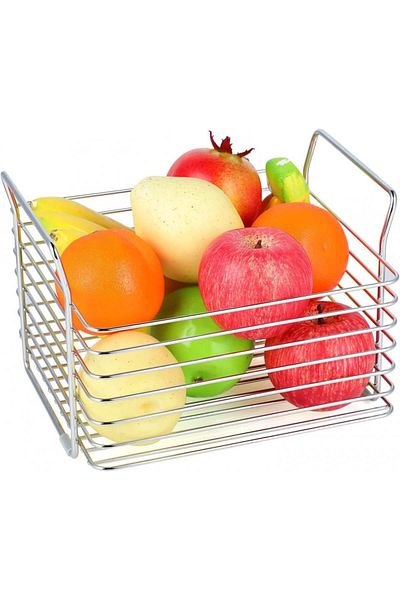 Joy Aid fruit basket, stainless steel, silver, 24.5 x 23 x 17 cm