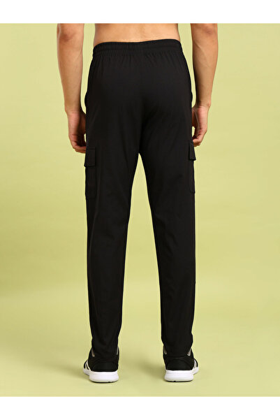 Technosport By Styli Men Solid Slim Fit Cargo Track Pants with TS FLEXI