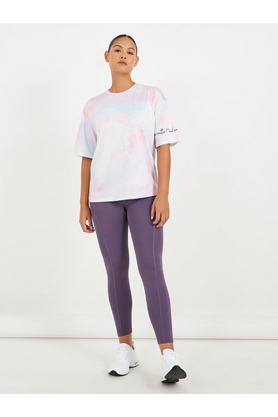 Styli Slogan Print Short Sleeve Top with Dropped Shoulders