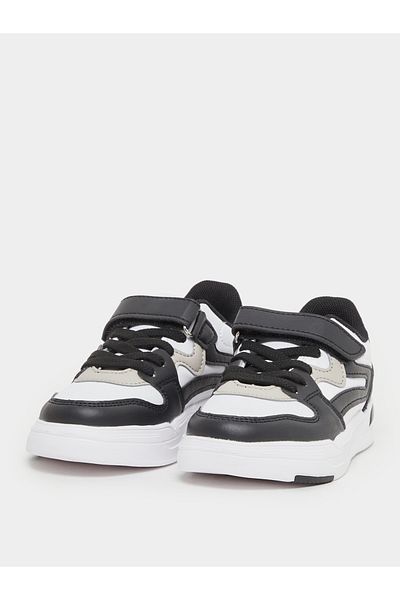 Styli Color Block Low Top Trainer Shoes with Velcro Closure