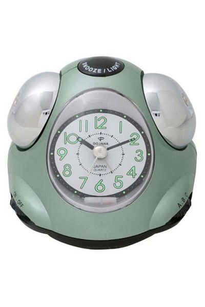 dojana Analog Alarm Clock Green/White