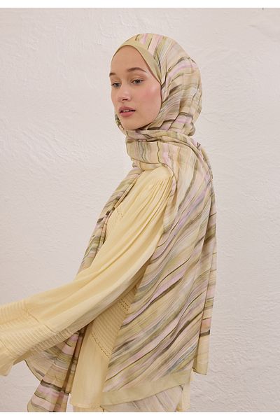 Fresh Deia Pattern Rami Shal Pastel Yellow