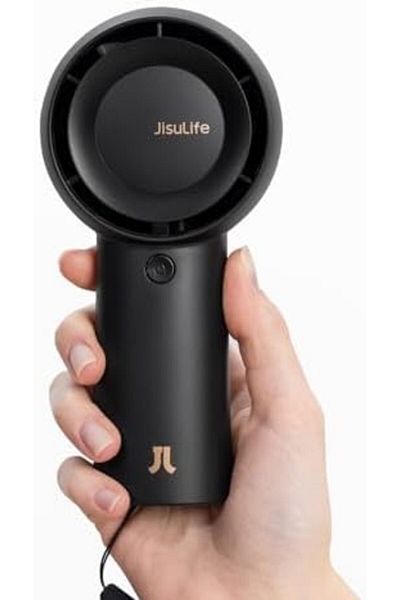 JISULIFE Portable Handheld Turbo Fan [18H Max Cooling Time], 6000mAh USB Rechargeable Personal Batte